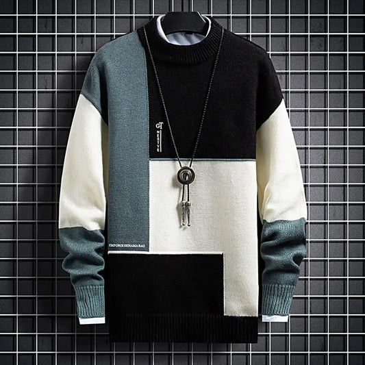 Trendy Spring Sweater Loose Thermal Thick Streetwear Men Winter Sweater
